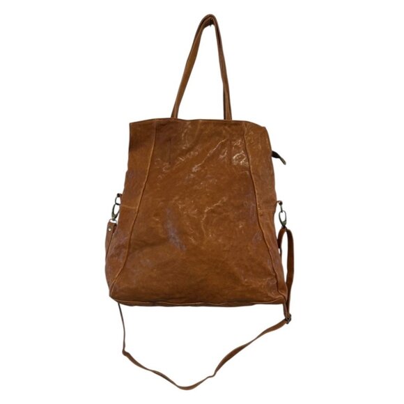 Rossi Firenze Italy Cognac Brown Genuine Leather Tote Bag - Picture 3 of 10